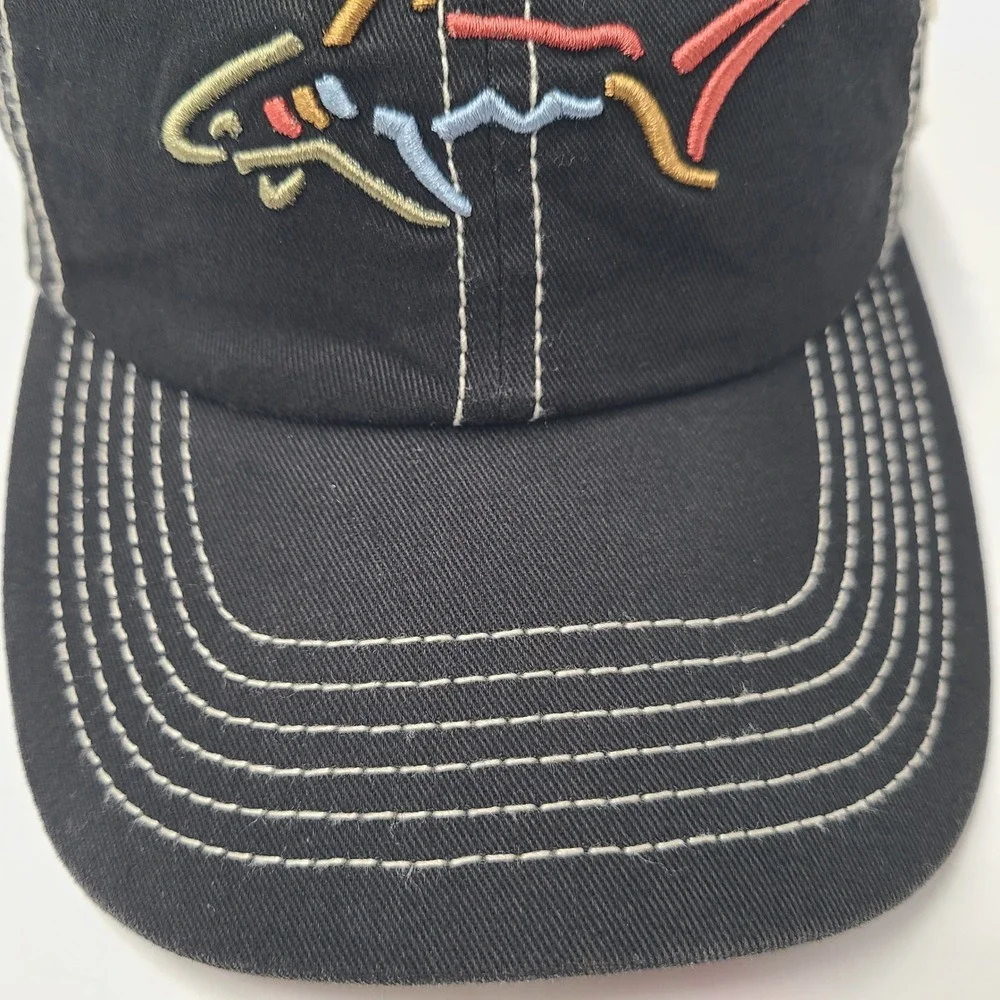 Greg Norman Hat Adjustable Black Golf‎ Shark Logo Casual Wear Cotton Dad Men